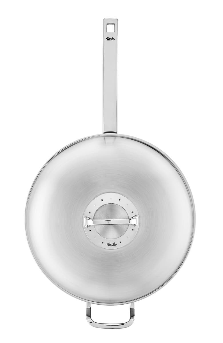 Fissler Original-Profi Collection Stainless Steel Multi Ply Wok with High Dome Metal Lid, Alternate, color, Stainless Steel