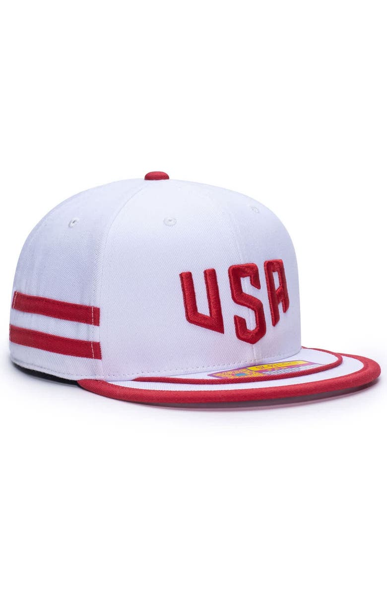 FAN INK Men's Fan Ink  White USMNT Off-Shore Snapback Hat, Alternate, color, White