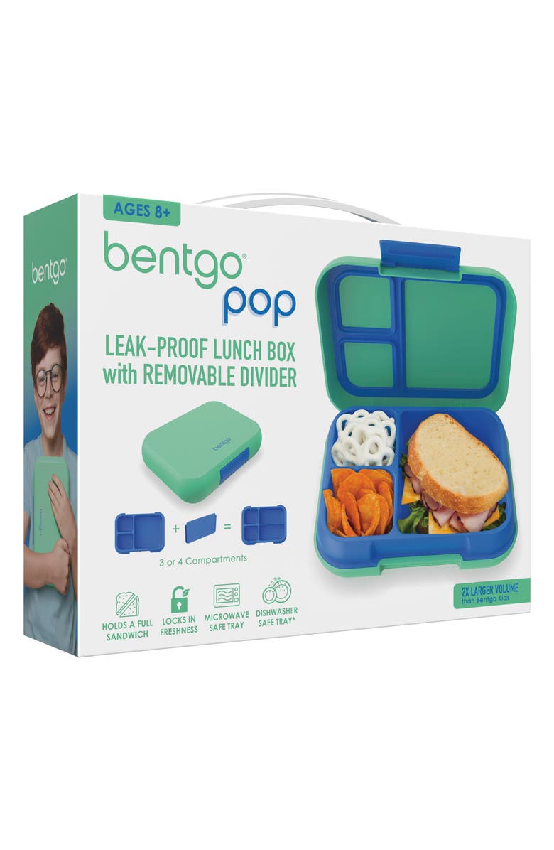 BENTGO Pop Lunch Box - Coral/Teal, Main, color, Green Blue