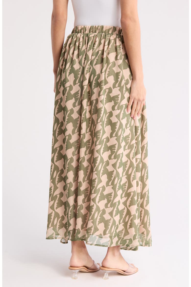 Mesh Maxi Skirt, Alternate, color, GREEN