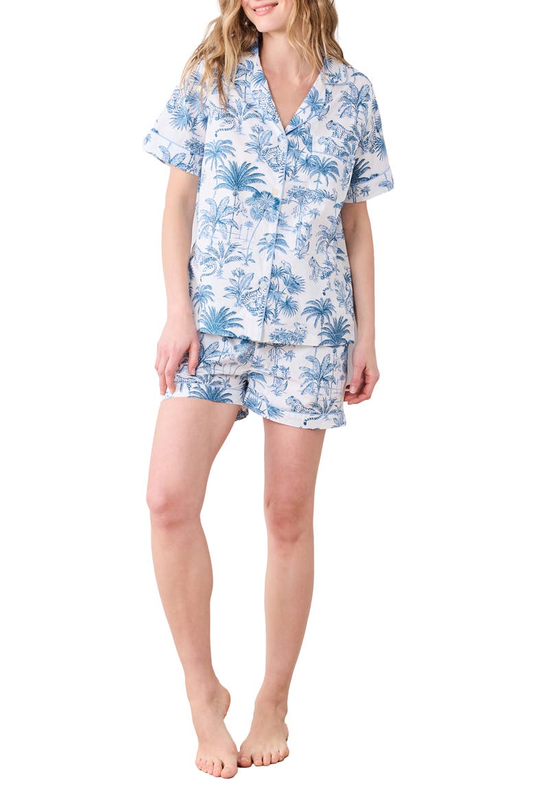 Short Organic Cotton Pajamas Set, Main, color, CLOUD
