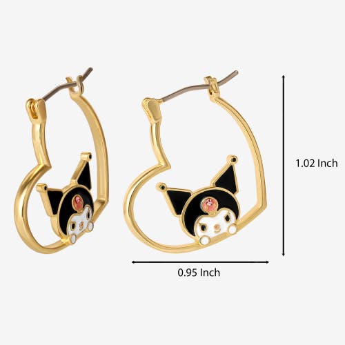 Hello Kitty Gold-tone Flash-plated Earrings In Multi