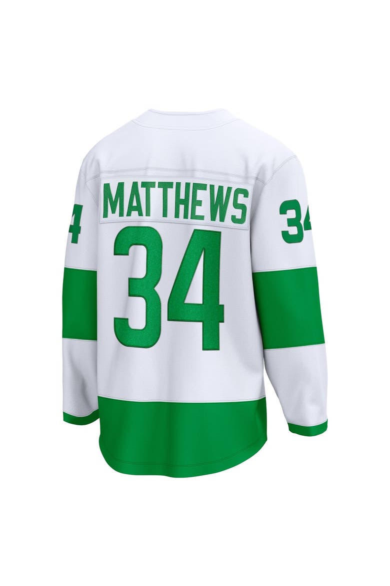 Men's Fanatics Branded Auston Matthews White Toronto Maple Leafs St. Patricks Alternate Premier Breakaway Player Jersey, Alternate, color, White