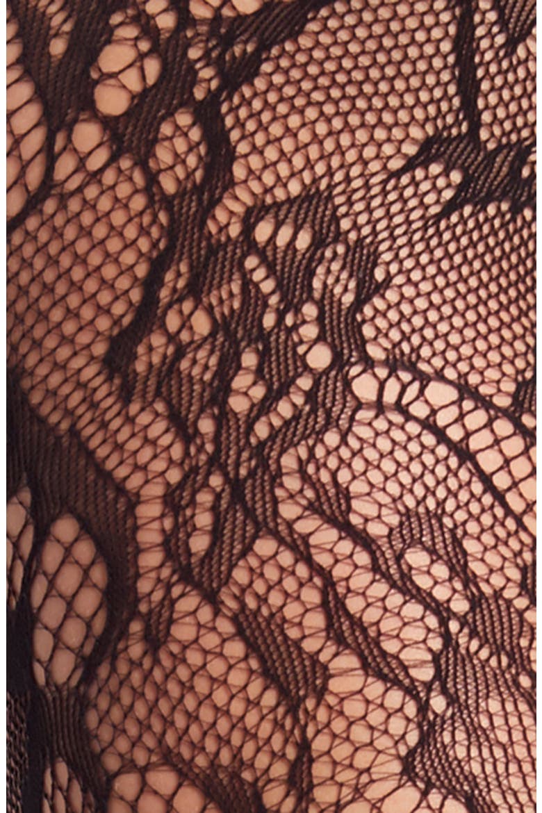 Lace Cutout Tights, Alternate, color, BLACK