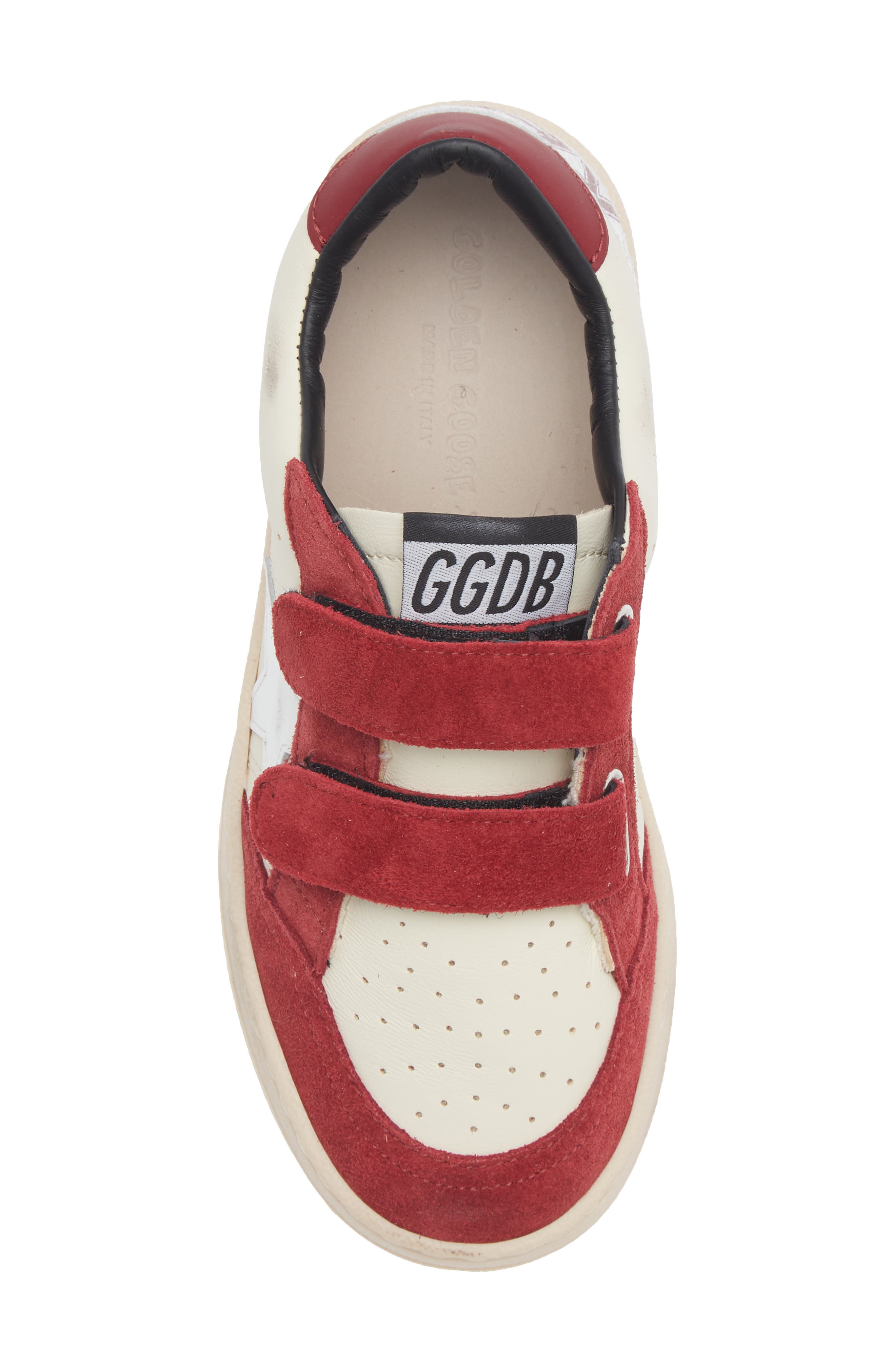 Golden Goose Kids' Ball Star Sneaker, Alternate, color, Dirty White/ White/ Red