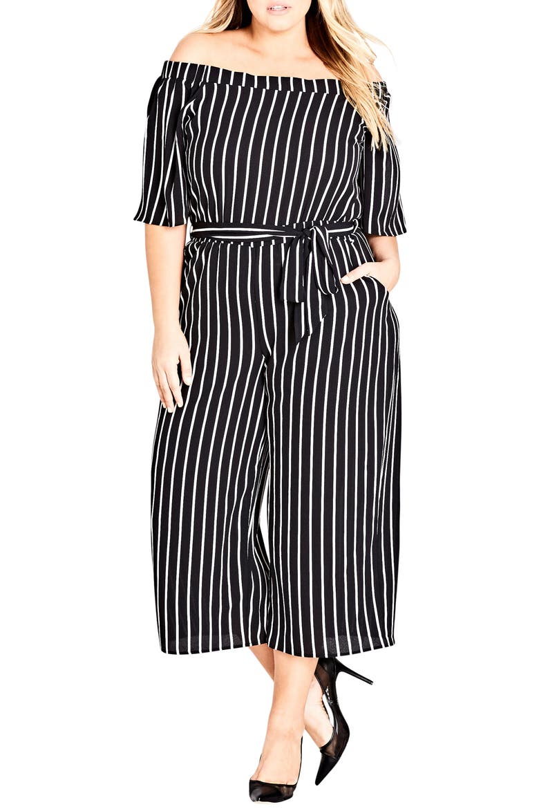 Stripe Play Jumpsuit, Main, color, WHITE STRIPE