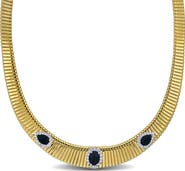 Julianna B. Stone & Cubic Zirconia Omega Necklace