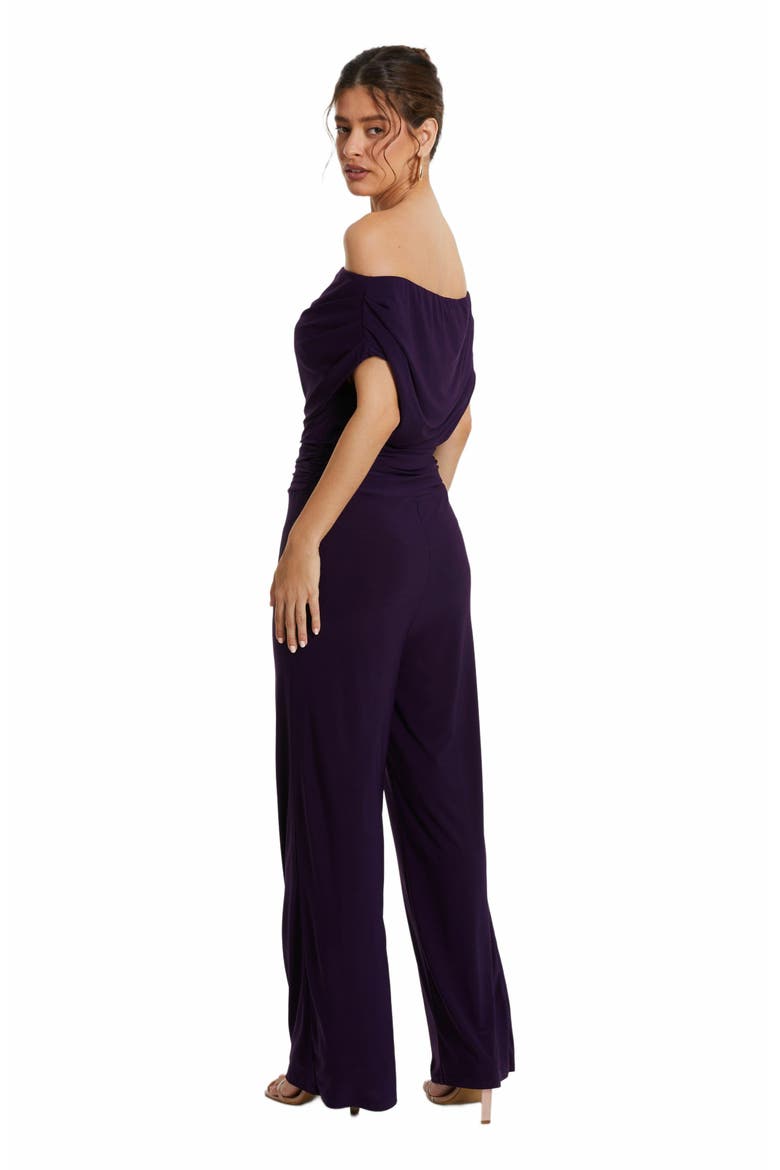 ITY Bardot Palazzo Jumpsuit, Alternate, color, Plum