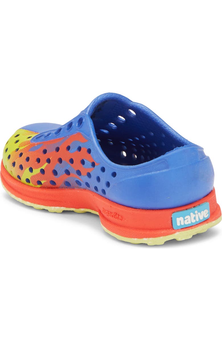 Native Shoes Robbie Floral Water Friendly Perforated Slip-On, Alternate, color, Uv Blue/ Red/ Chartreuse Flame