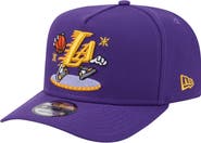 New Era Men's New Era  Purple Los Angeles Lakers Injection Cartoon Logo A-Frame 9FIFTY Adjustable Hat