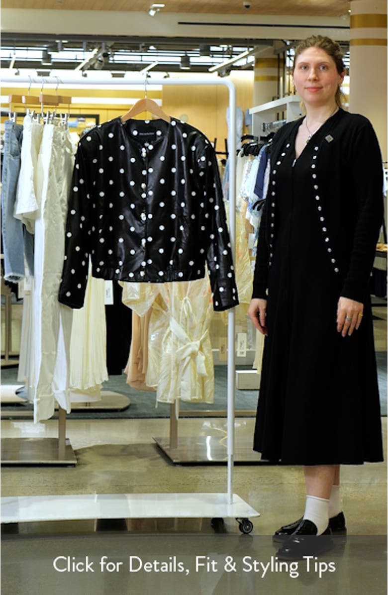 Polka Dot Faux Leather Jacket, sales video thumbnail