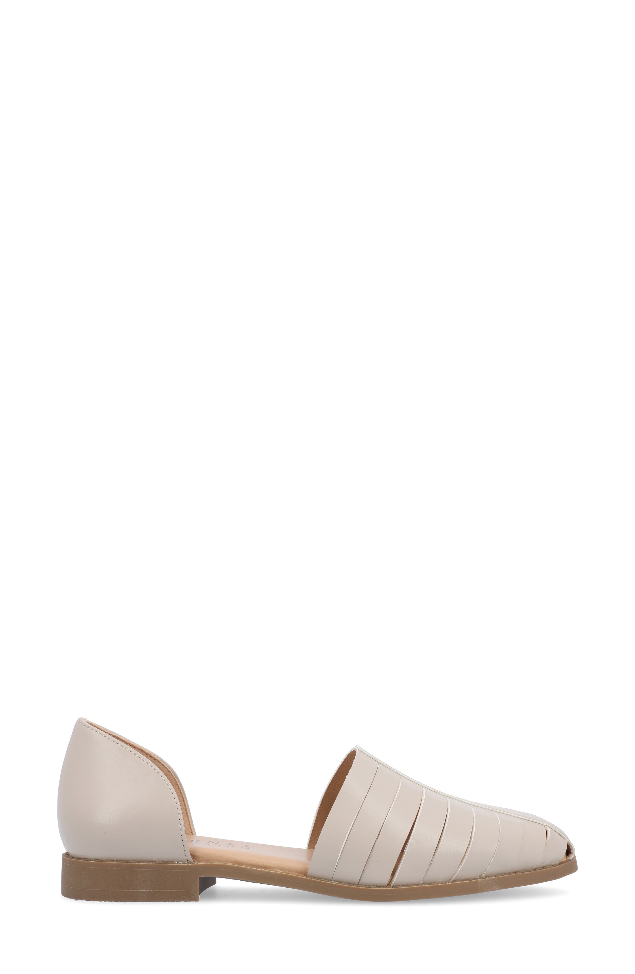 Journee Collection Anyah Vegan Leather Flat, Alternate, color, Grey