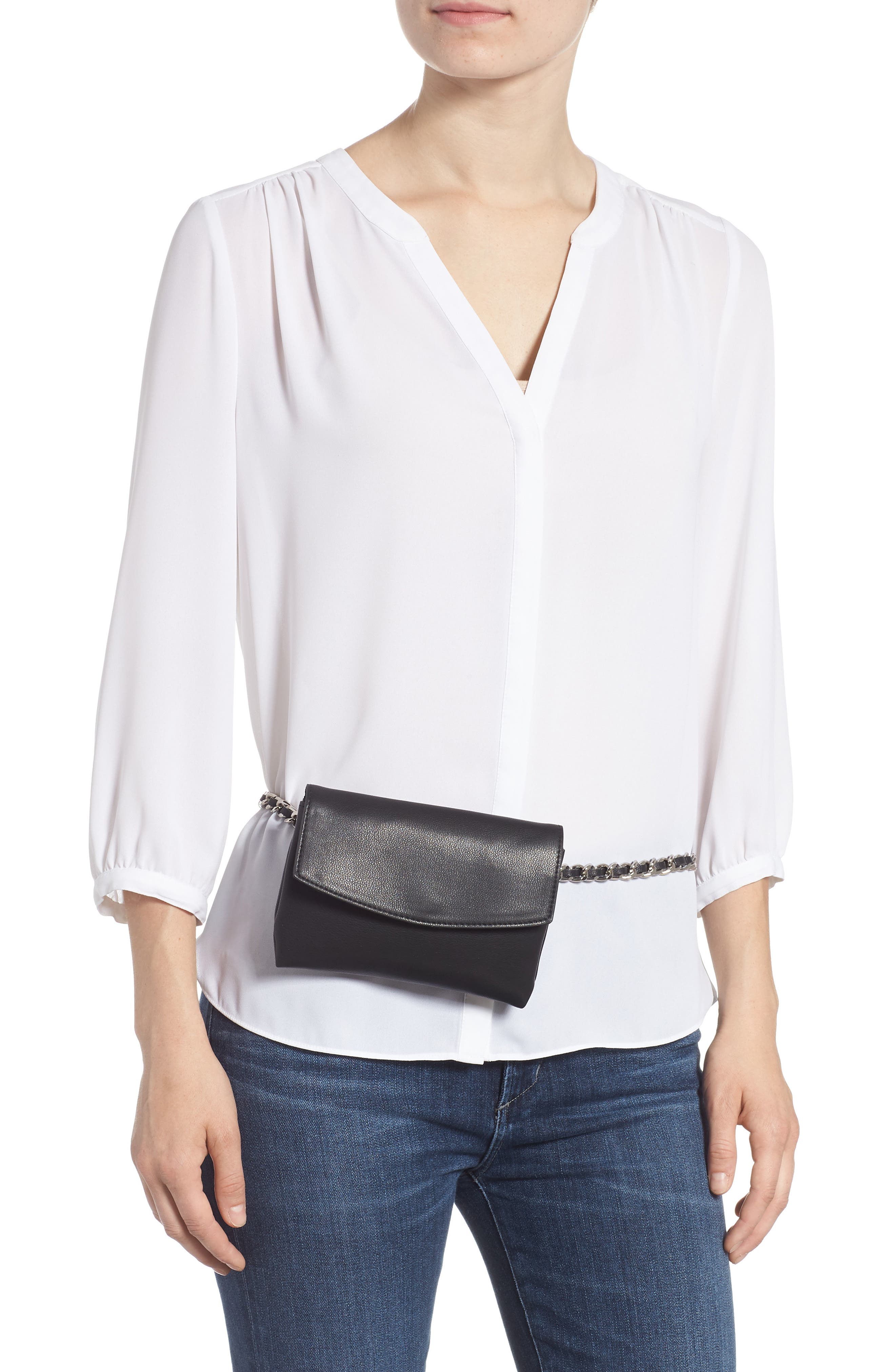 Steve Madden Chain Belt Bag, Alternate, color, 