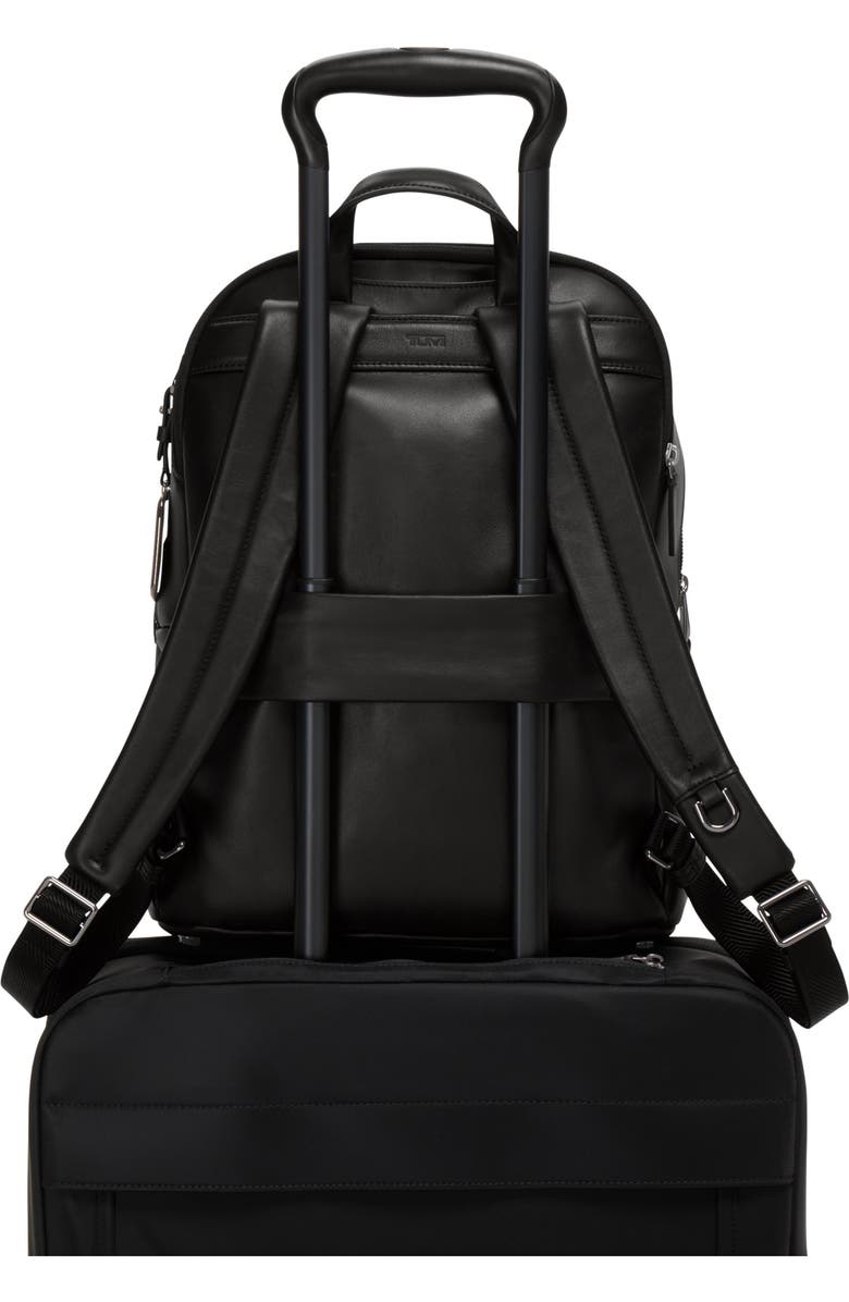 TUMI Holland Leather Backpack, Alternate, color, Black/ Light Gold