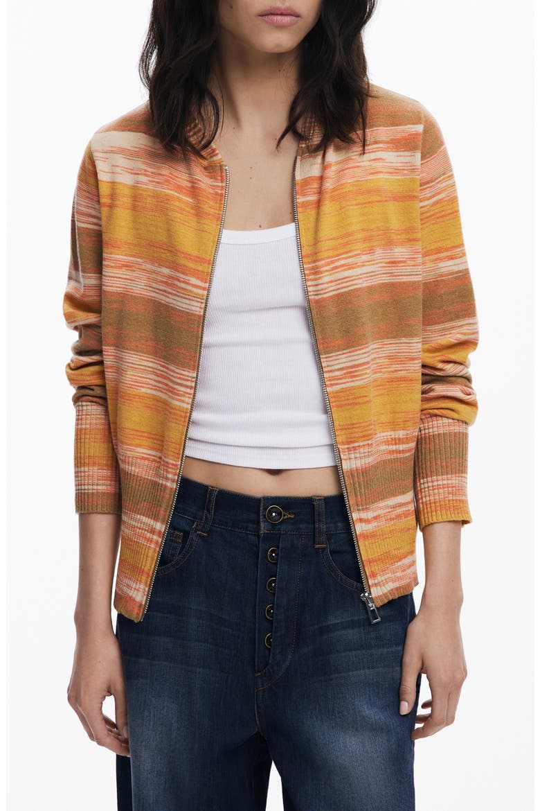 Space Dye Sweater Hoodie, Main, color, ORANGE