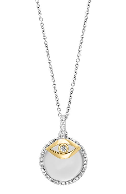 Evil Eye Diamond Pendant Necklace
