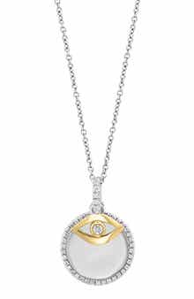 Evil Eye Diamond Pendant Necklace