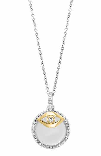 Evil Eye Diamond Pendant Necklace