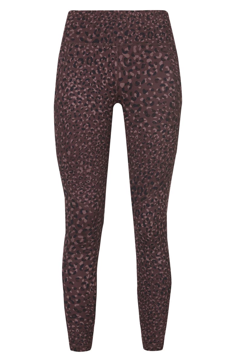 Sweaty Betty Power 7/8 Workout Leggings, Alternate, color, Brown Leopard Dot Print