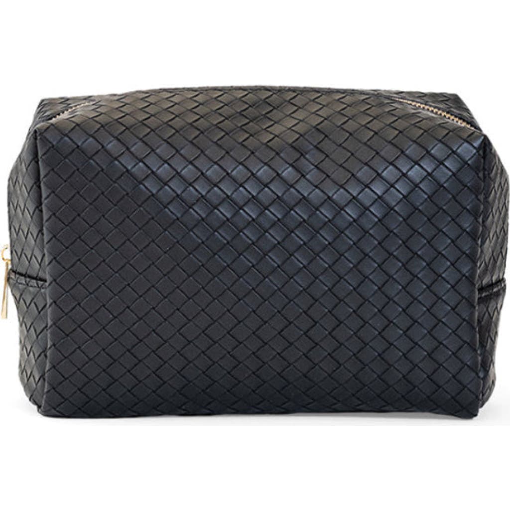 Trvl Design Woven Jet Cosmetic Bag In Black