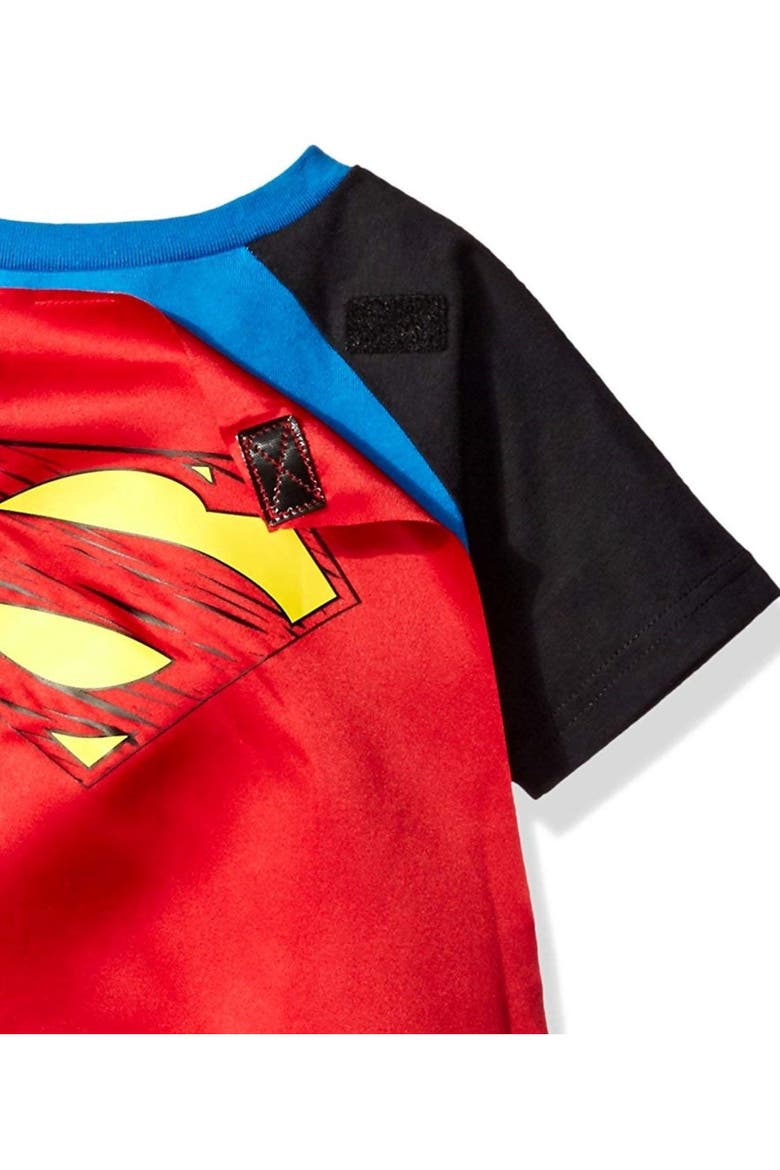 Justice League Tee with Detachable Cape, Alternate, color, Superman Blue