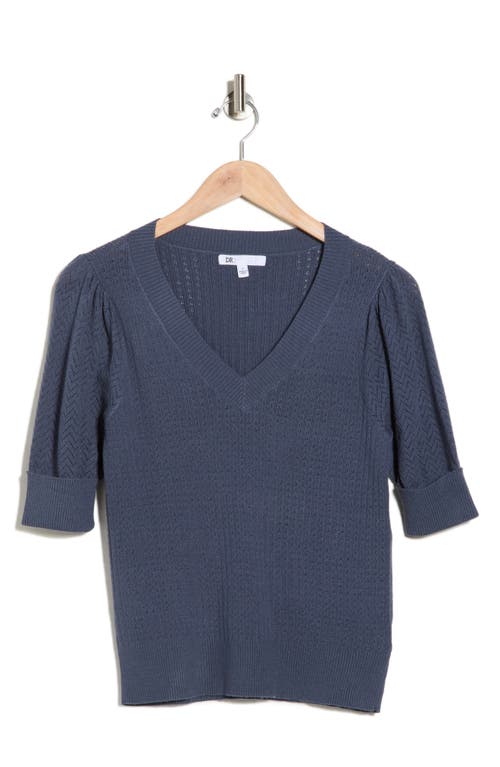 Dr2 By Daniel Rainn Pointelle Stitch Sweater In Black