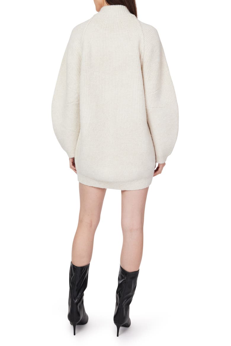 Barrel Sleeve Sweater Dress, Alternate, color, BIRCH