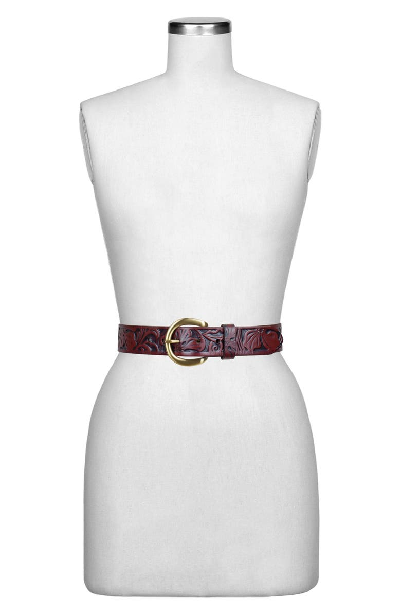 Patricia Nash Baveno Leather Belt, Alternate, color, British Tan