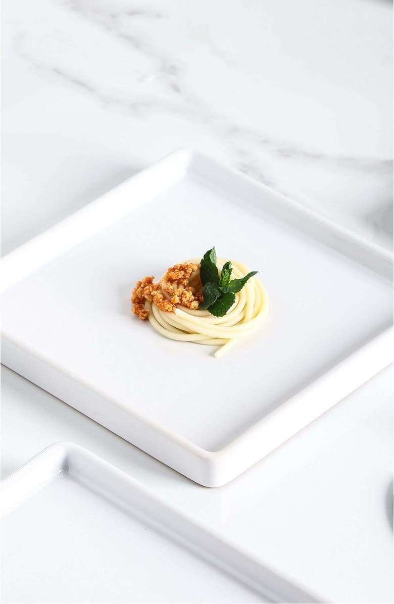 Stone Lain Grace Stoneware 4-Piece Salad Plate Set, Alternate, color, White