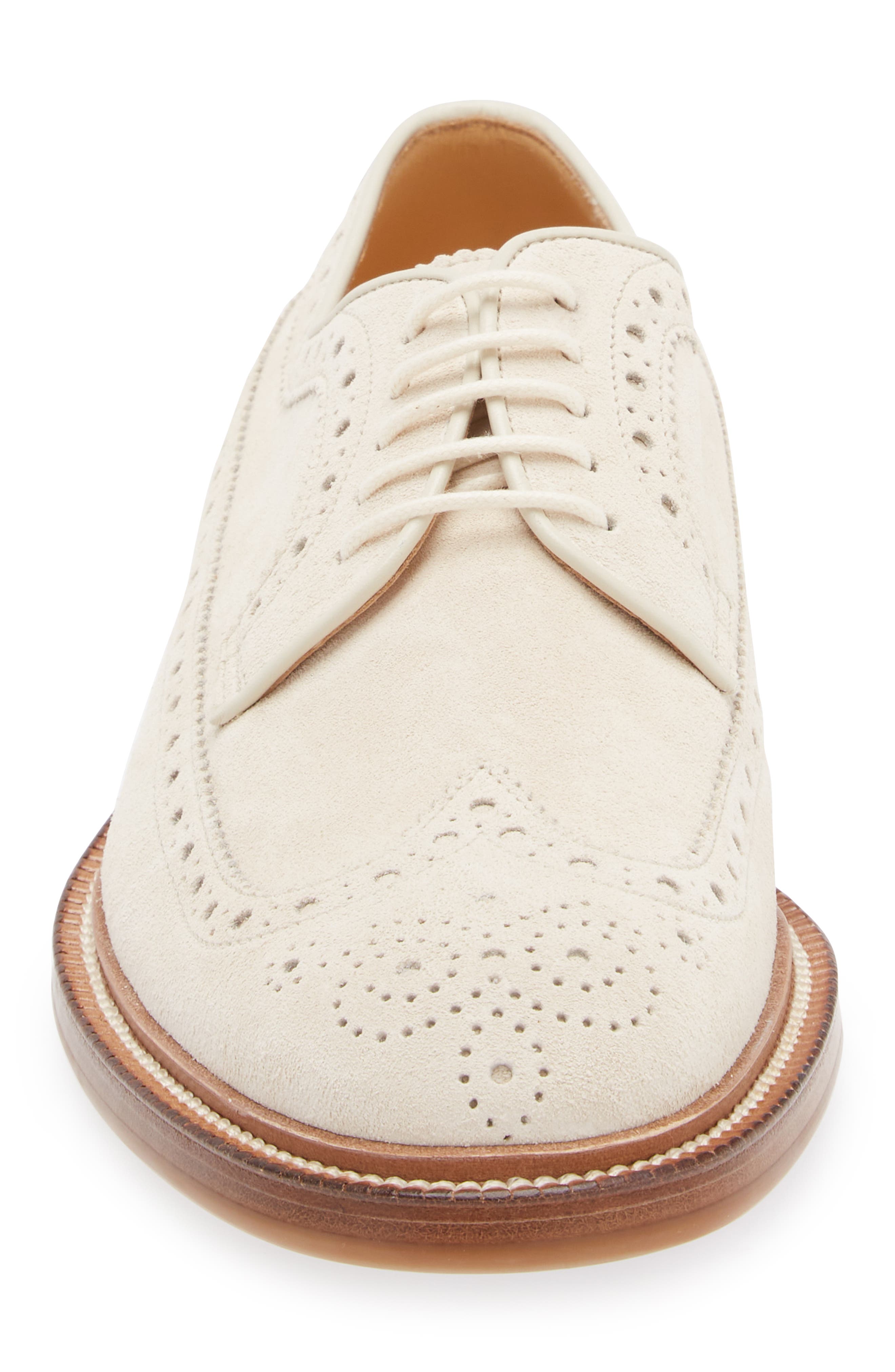 Brunello Cucinelli Longwing Derby, Alternate, color, Off White