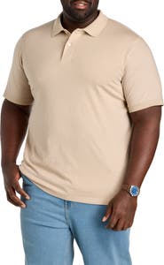 Harbor Bay by DXL Big & Tall Pin Dot Printed Polo Shirt