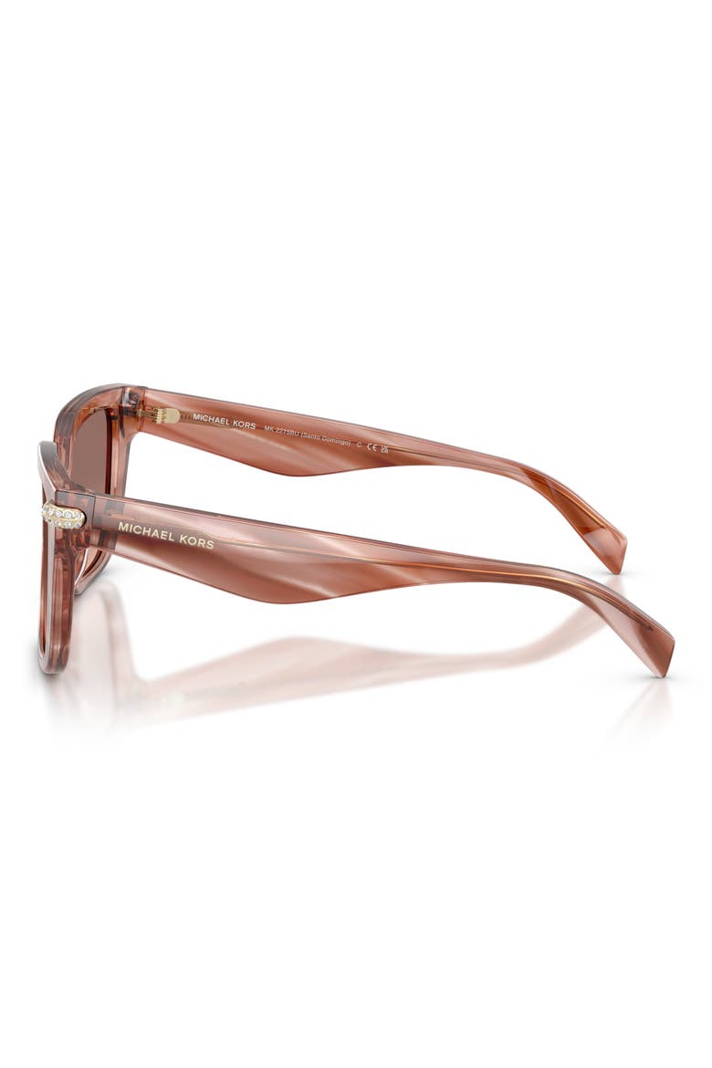 Santo Domingo 54mm Square Sunglasses, Alternate, color, PINK HORN / BROWN PINK