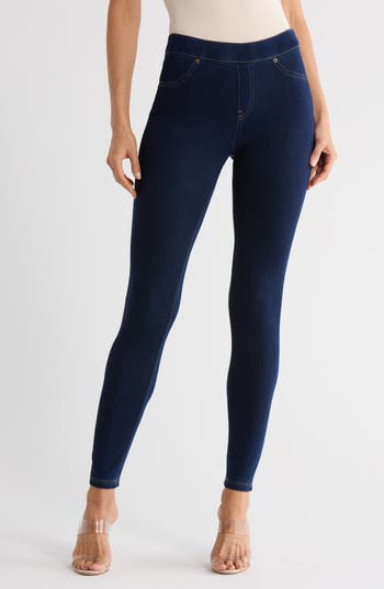 Hue Denim Leggings In Blue