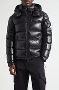 Moncler Maya Lacquered Nylon Down Jacket