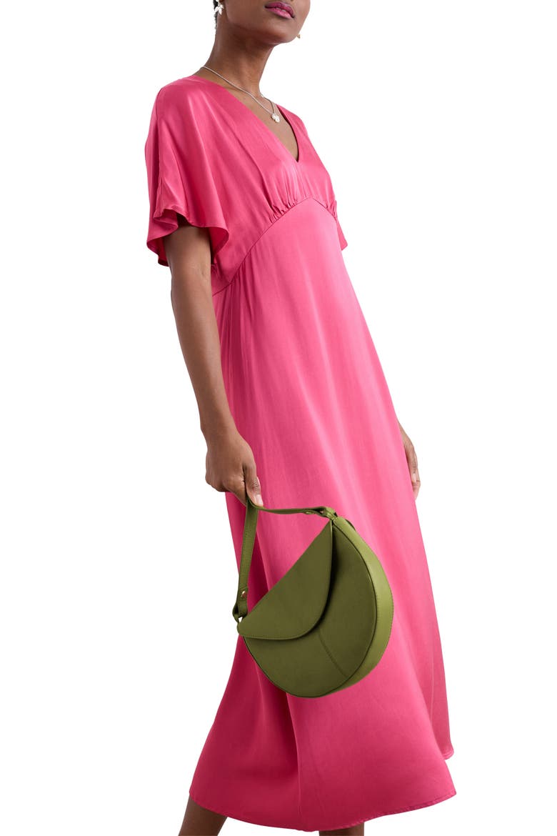 Evenglow Dolman Sleeve Satin Dress, Alternate, color, TULIP