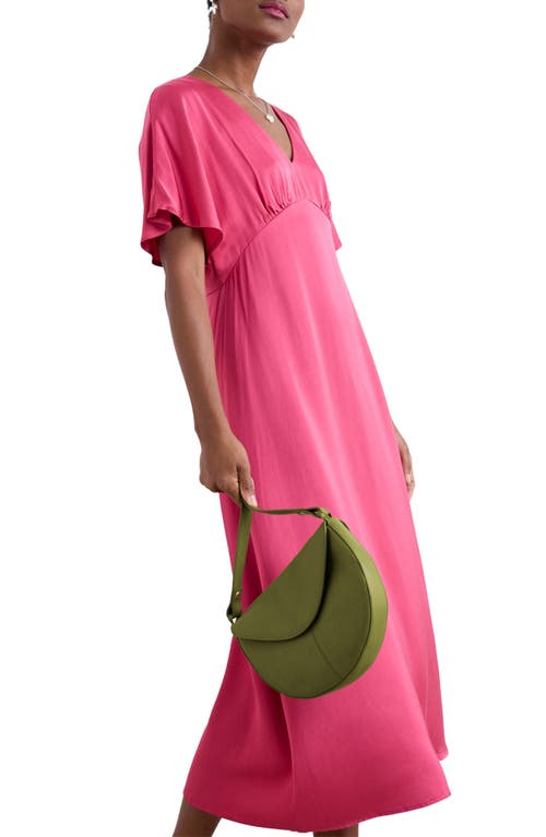 Shop Seasalt Cornwall Evenglow Dolman Sleeve Satin Dress In Tulip
