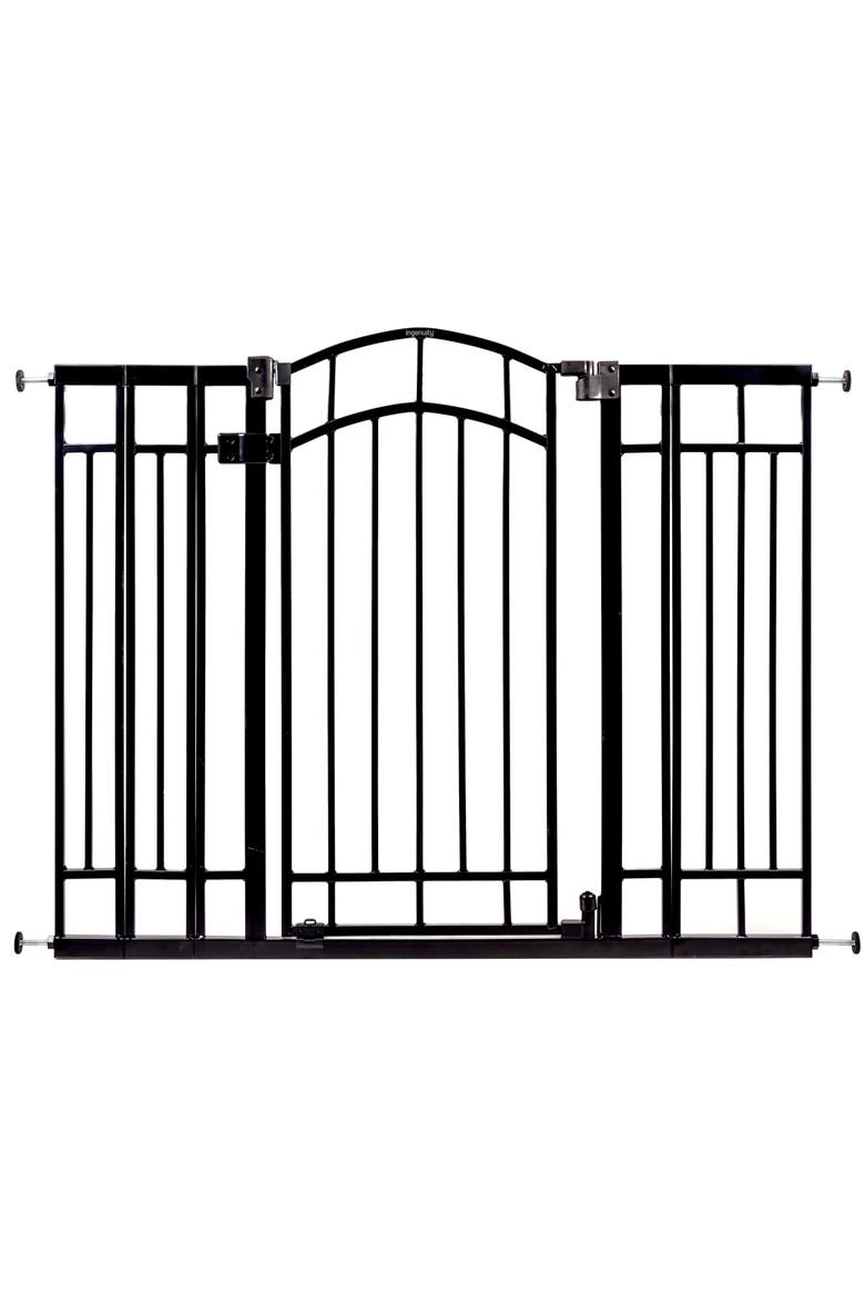The Doorway 48W Series Pet and Baby Gate, Main, color, BLACK