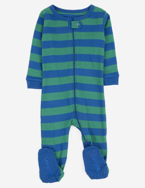 Leveret Footed Printed Cotton Pajamas, Solids, Stripes & Tie Dye In Multi