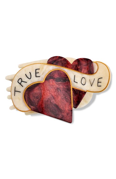 True Love Hearts Claw Clip