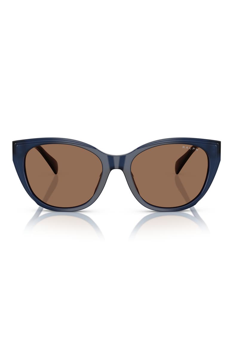 RA5324U 56mm Cat Eye Sunglasses, Main, color, TRANSPARENT OPAL BLU / BROWN