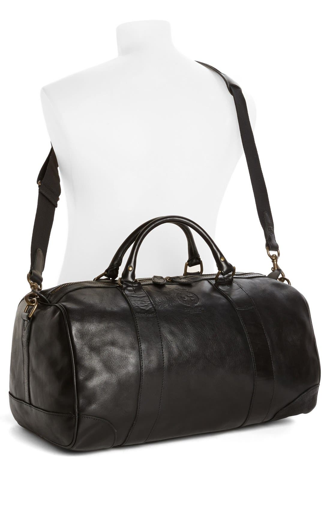 Polo Ralph Lauren Leather Gym Bag, Alternate, color, 