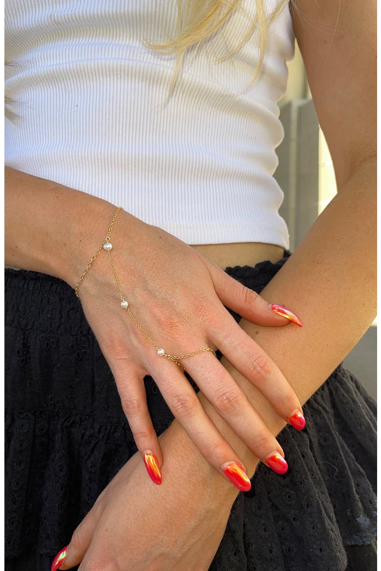 Bobbi Hand Chain, Alternate, color, GOLD