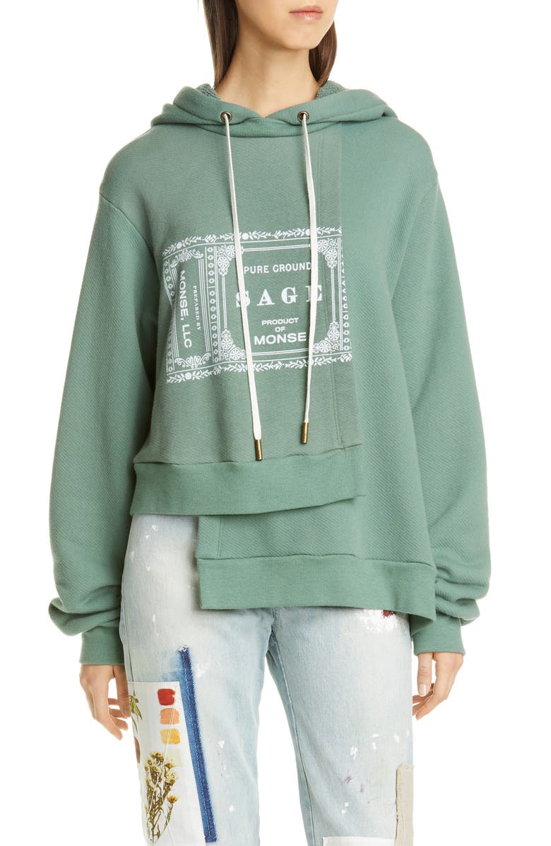 MONSE Logo Double Layer Hoodie, Main, color, 