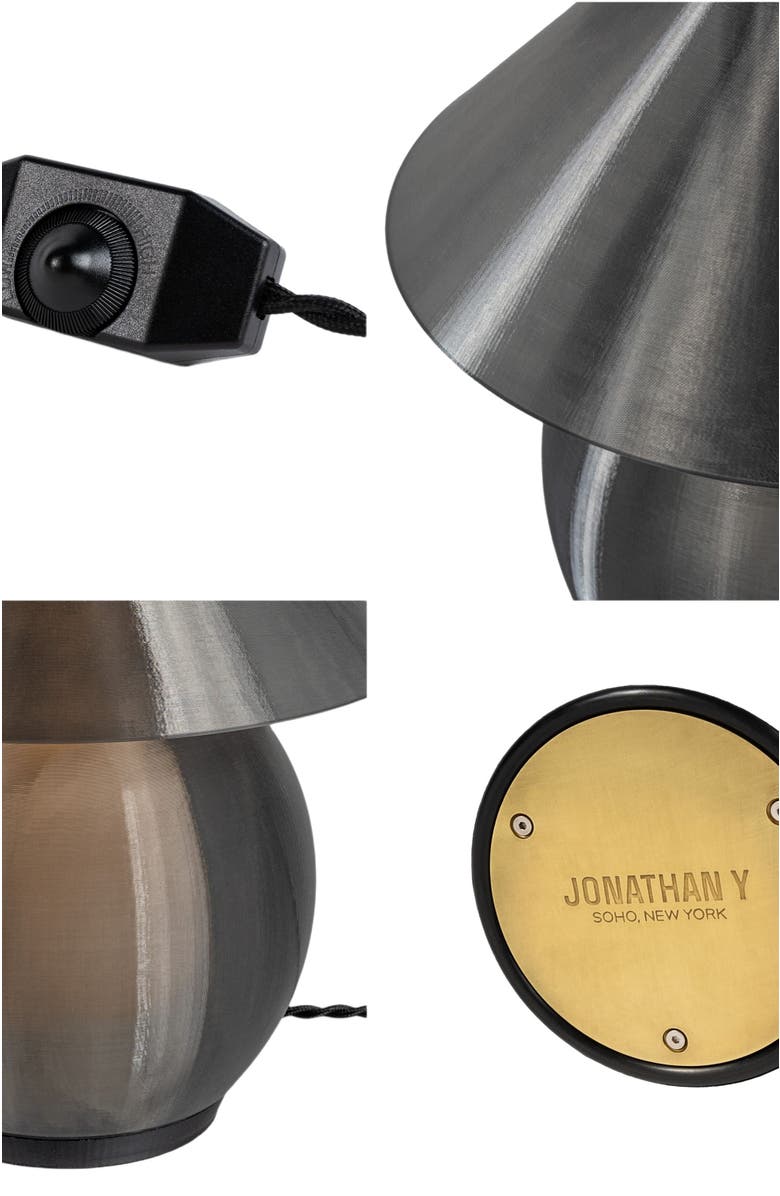 JONATHAN Y Opal 13" Modern Contemporary Plant-Based PLA 3D Printed Dimmable LED Table Lamp, Alternate, color, 