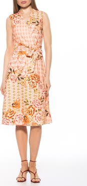 Alexia Admor Dane Tie Waist Midi Dress