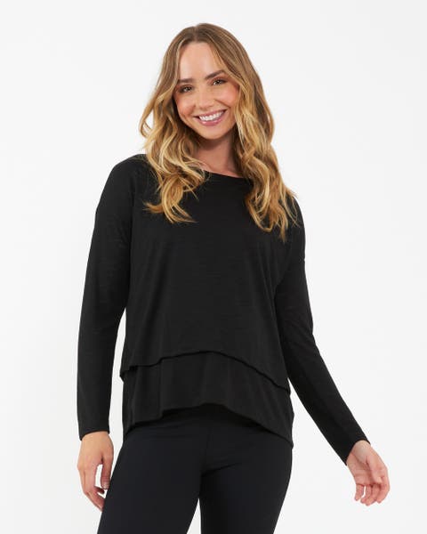 Jazmin Long Sleeve Nursing Top Black