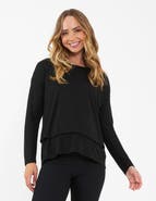 Ripe Maternity Jazmin Long Sleeve Nursing Top Black