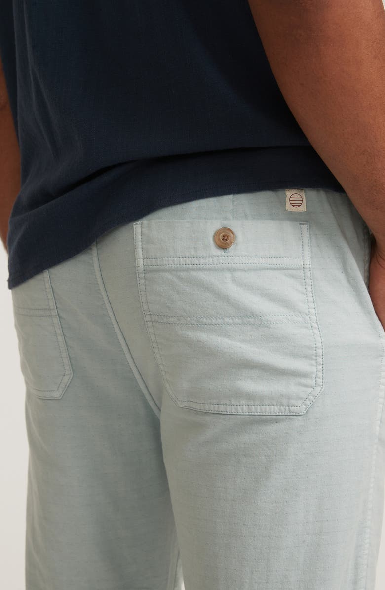 Marine Layer Saturday Slim Straight Leg Stretch Cotton Beach Pants, Alternate, color, Light Blue