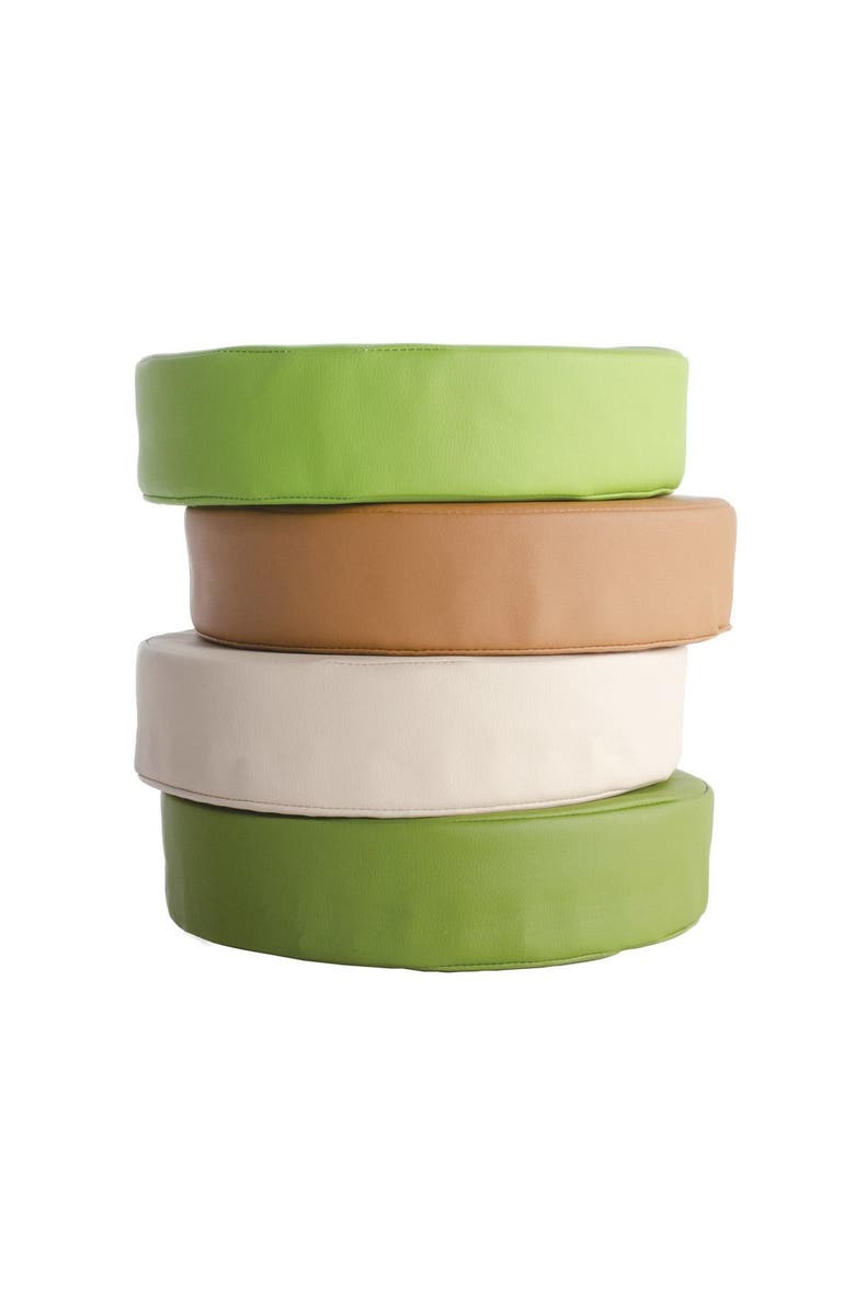 Kaplan Early Learning Company Washable Wicker Poufs - Set of 4, Alternate, color, Multicolored