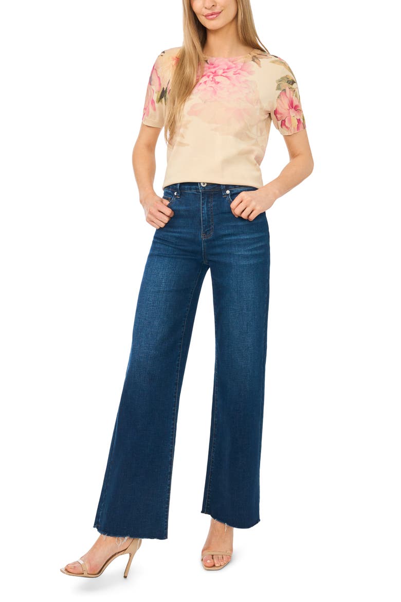 Louise Floral T-Shirt, Alternate, color, MAPLE BUTTER
